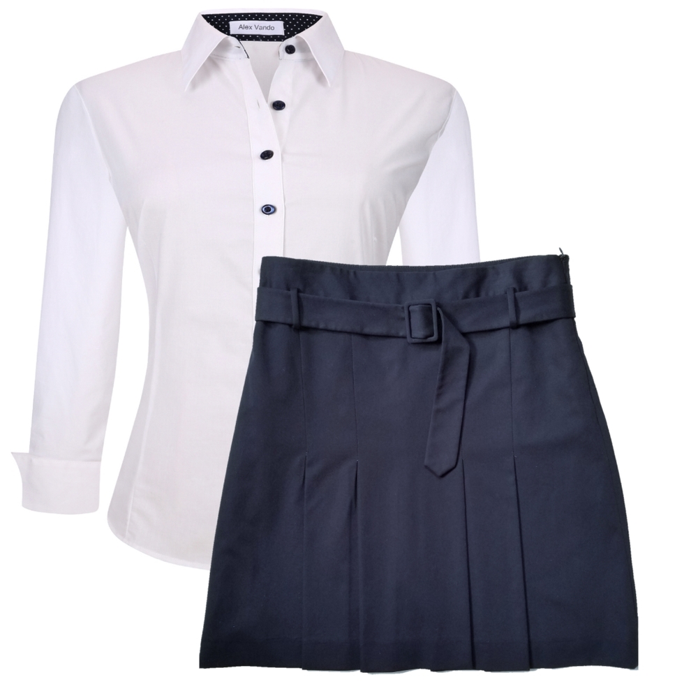 More & More high waisted pleated skirt